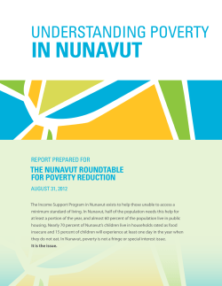 Understanding Poverty in Nunavut - Nunavut Roundtable for Poverty