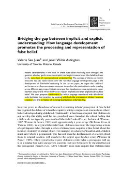 Bridging the gap between implicit and explicit understanding