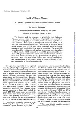 Lipid of Cancer Tissues II. Neutral Glycolipids of