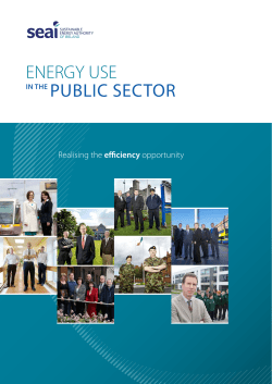 ENERGY USE IN THE PuBLiC seCtor