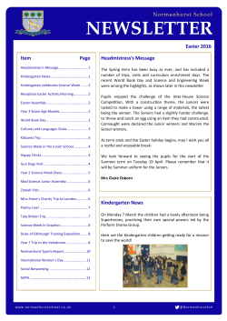 NEWSLETTER - The Oak-Tree Group of Schools