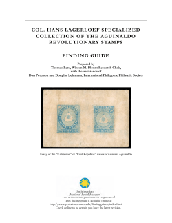 Col. Hans Lagerloef Specialized Collection of the Aguinaldo