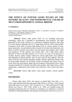 THE EFFECT OF INTENSE LIGHT PULSES ON THE