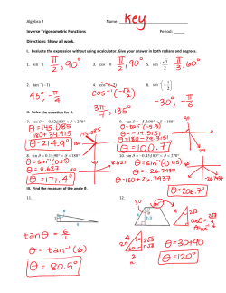 Show all )1( - ric Functions work. &thetasym; &thetasym; s Name: ____ )2
