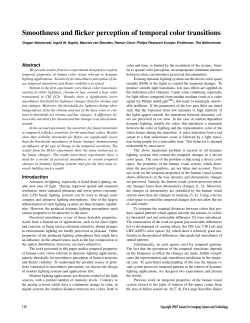 Smoothness and Flicker Perception of Temporal Color Transitions