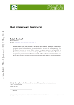 Dust production in Supernovae