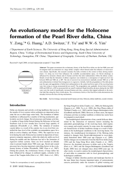 An evolutionary model for the Holocene formation of