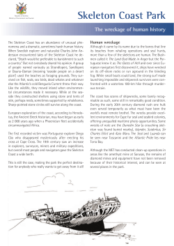 Skeleton Coast Park Fact Sheet 1