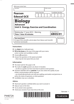 Biology - Revision Science