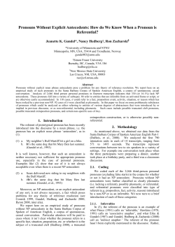 Pronouns Without Explicit Antecedents: How do We Know When a
