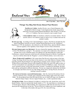 Things You May Not Know About Paul Revere