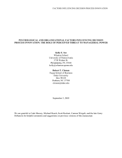 psychological and organizational factors influencing decision