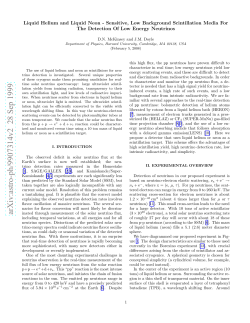 Liquid Helium and Liquid Neon-Sensitive, Low Background