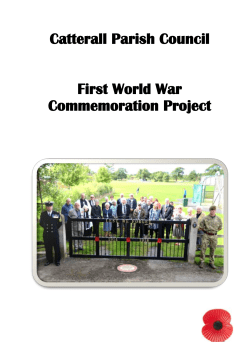 Catterall Parish Council First World War Commemoration Project
