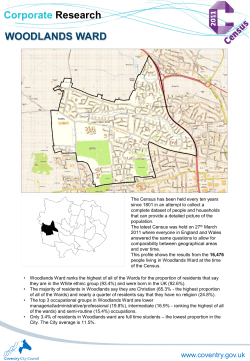 Corporate Research WOODLANDS WARD