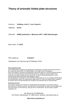 Theory of prismatic folded plate structures - E