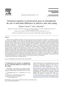 Emotional responses to psychosocial stress in schizophrenia: the