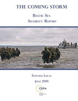 The Coming Storm: Baltic Sea Security