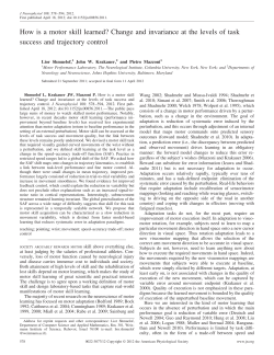 How is a motor skill learned? Change and invariance at the levels of