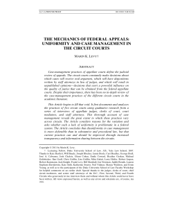 The Mechanics of Federal Appeals: Uniformity and Case