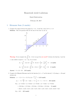 Homework week 6 solutions