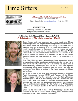 March - TIME SIFTERS ARCHAEOLOGY SOCIETY