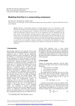 Modelling fluid flow in a reciprocating compressor