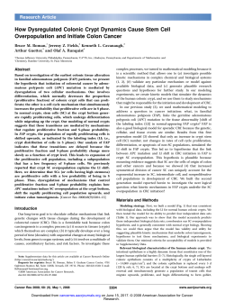 How Dysregulated Colonic Crypt Dynamics