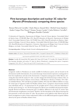 First karyotype description and nuclear 2C value for Myrsine