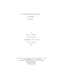 THE CIVILIAN CONSERVATION CORPS IN OKLAHOJAA, REID A
