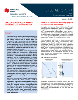 Canada`s prospects amidst changing US trade policy