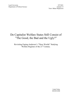 Do Capitalist Welfare States Still Consist of