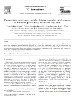 Characteristic overpressure&ndash;impulse&ndash;distance curves for the