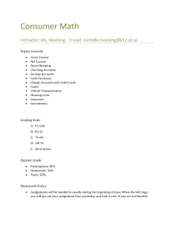 Consumer Math - Iroquois School District