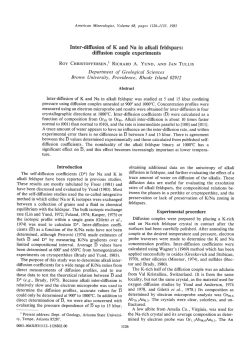 Inter-difrusion of K and Na in alkali feldspars: diffusion couple