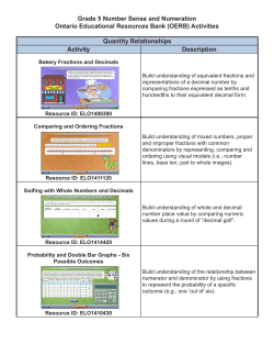 Number Sense and Numeration