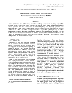 LIGHTNING SAFETY AT AIRPORTS &ndash; MATERIAL FOR THUNDER
