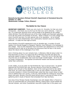 speech - Westminster College