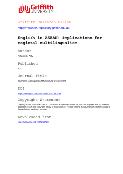 English in ASEAN - Griffith Research Online