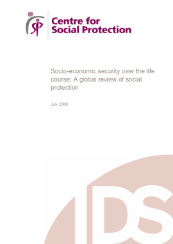 Socio-economic security over the life course: A global review of
