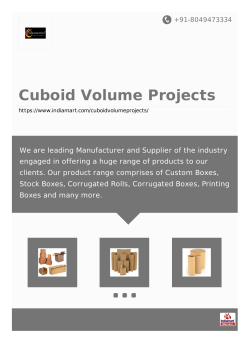 Cuboid Volume Projects