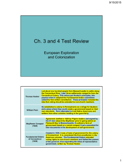 Ch. 3 and 4 Test Review