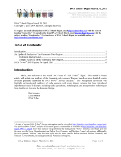 Table of Contents: Introduction