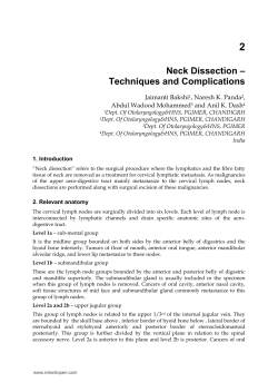 Neck Dissection &ndash; Techniques and Complications