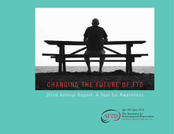 AFTD 2016 Annual Report - The Association for Frontotemporal