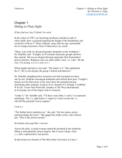 Chapter 1 Hiding in Plain Sight