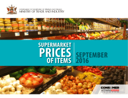 Prices sePtember 2016 of items - Ministry of Trade and Industry