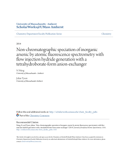 Non-chromatographic speciation of inorganic arsenic by atomic