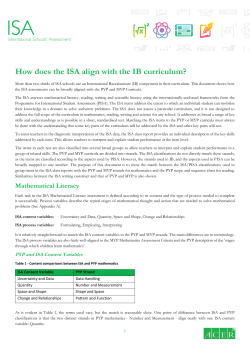 How does the ISA align with the IB curriculum?