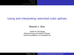Using and interpreting restricted cubic splines